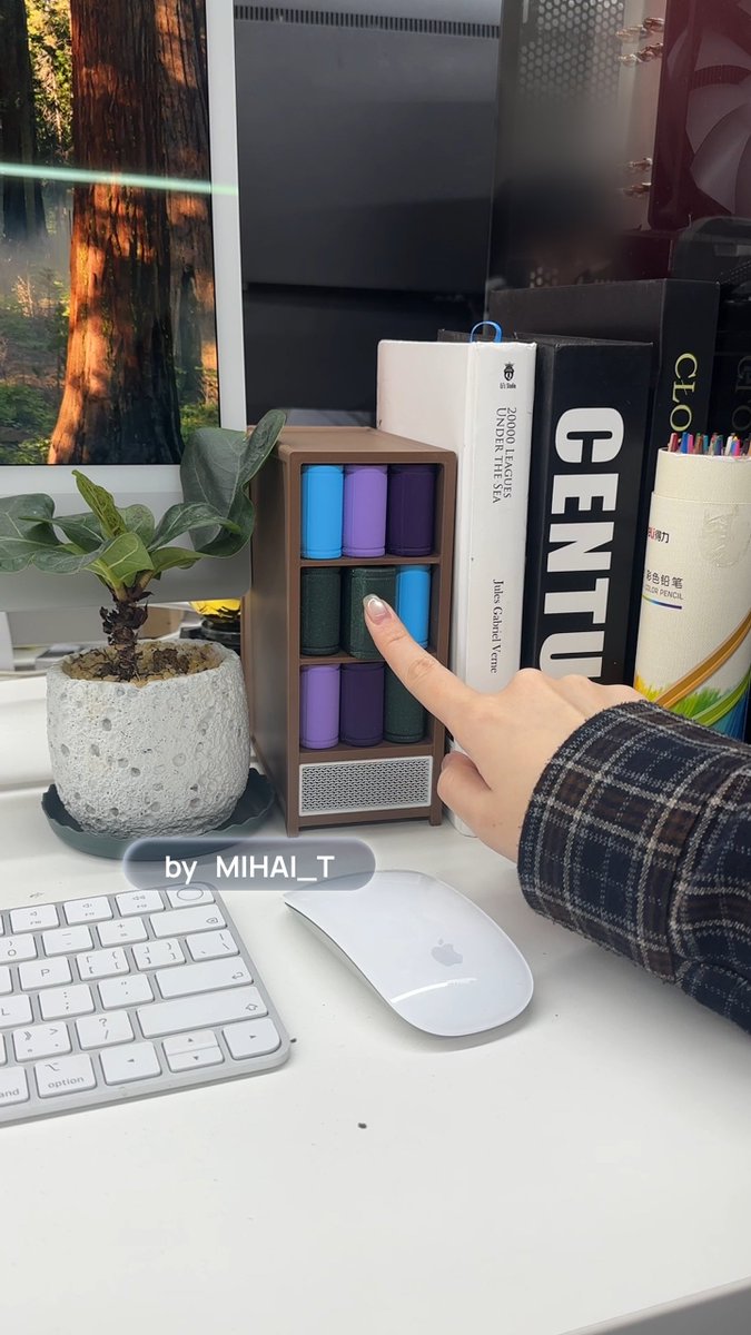 Say goodbye to 'welded' prints, our new scraper makes the pop-off way too easy~ What would you hide in these tiny book drawers? 🧐 Model: Secret library book nook Designer: MIHAI_T From MakerWorld: