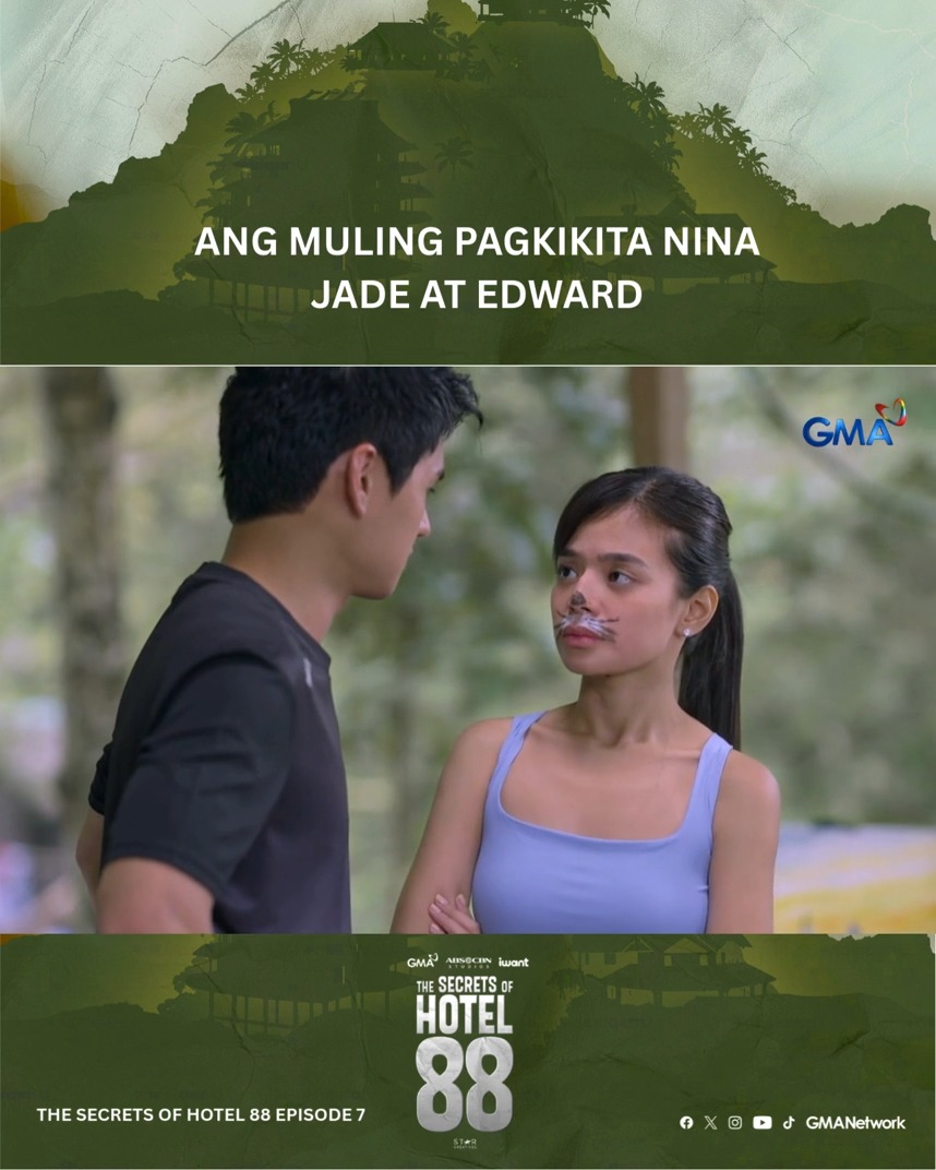 #TheSecretsOfHotel88 #Highlights: Grabe naman ang timing ng pagdating ni Edward! 'Di bale, Jade. You still look cute! 😍 #TSOH88EmergencyExit | Watch #TheSecretsOfHotel88 every 9:35 PM from Monday to Friday on GMA Prime!