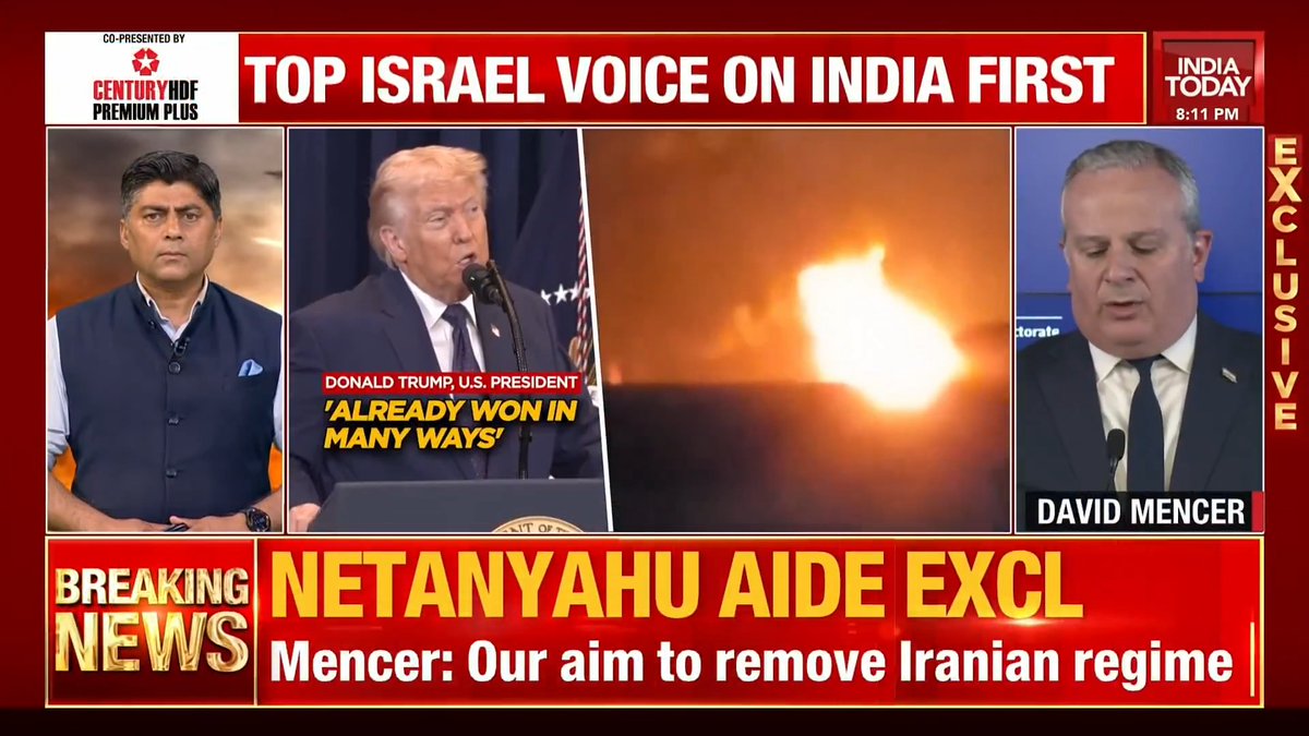 #EXCLUSIVE | "Israel now has the freedom to strike any target in Iran that threatens our security and that's precisely what we are doing": Israel PMO official David Mencer #IranUSWar #IndiaFirst | @GauravCSawant