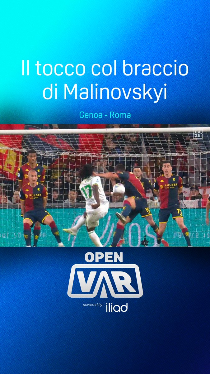 Malinovskyi tocca col braccio dopo il tiro di Koné🙅♂️ Opposizione punibile ✅💥 L’audio del VAR e l’analisi dell’episodio ad #OpenVAR powered by iliad, disponibile su #DAZN 📲