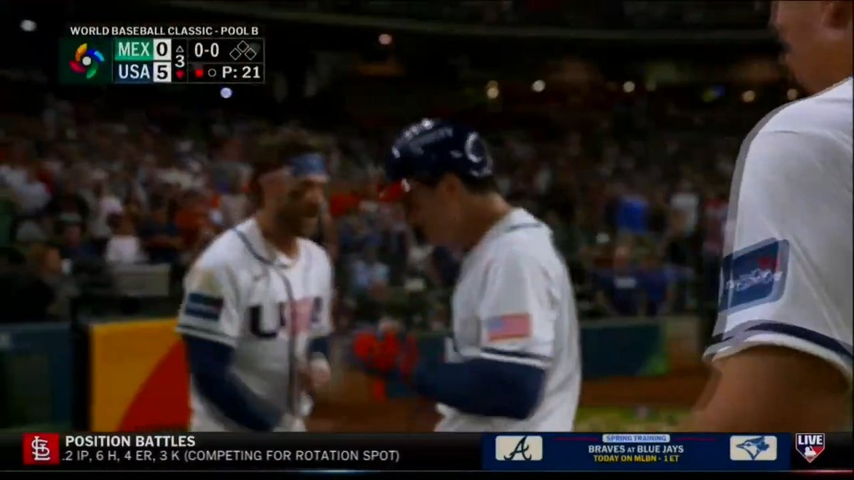 Roman Anthony has flourished playing alongside all of the veteran leaders on Team USA, especially Bryce Harper! “You really enjoy seeing the young players who get it. Roman Anthony gets it.” - Jon Morosi