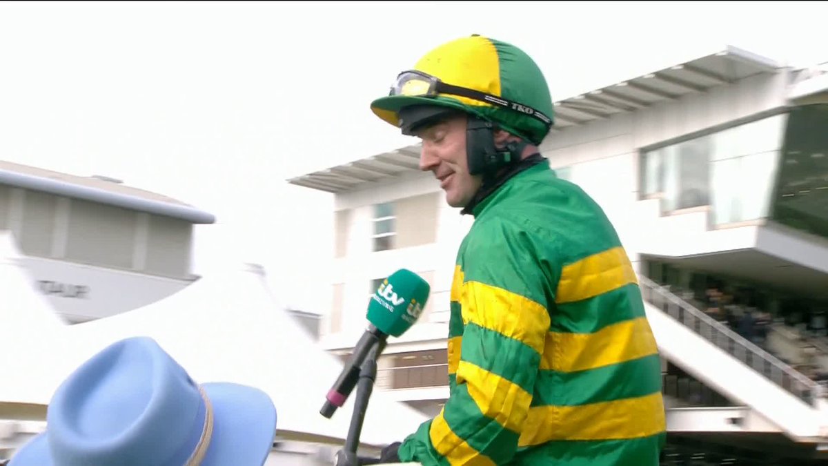 "Thank you to everyone at the NHS in Gloucester." ❤️ Seven weeks on the sidelines and now Richie McLernon is back with a winner at Cheltenham #ITVRacing | Richie McLernon | O'Neill Racing