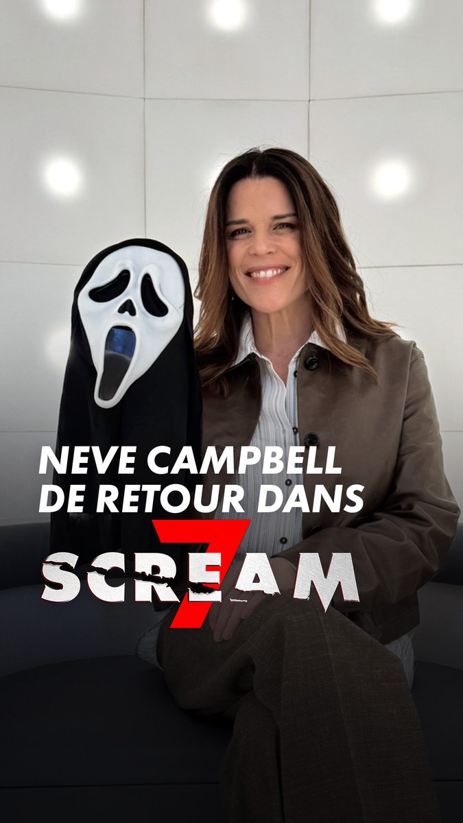 Ghostface &amp; Neve Campbell fêtent les 30 ans de « Scream ». Alors, prêt à trembler avec #Scream7 ? 👻
