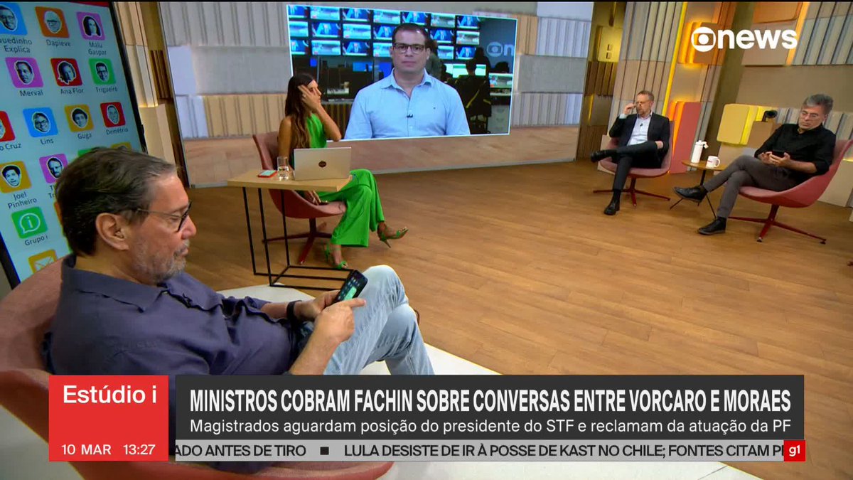 Merval Pereira fala sobre os militares explorarem o desgaste do STF, com o caso Master, para tentarem salvar patentes: "Eles estão muito incomodados com o fato de que durante todo o processo sobre a tentativa de golpe os militares não se meteram (...) e aceitaram todas as punições (...) e agora ministros do Supremo estão envolvidos em ilegalidades. Como vai explicar que um tribunal, em que ministros estão em situação de contestação da sociedade, pode julgar os militares que estavam envolvidos no 8 de janeiro?" ➡ Assista: #GloboNews #Estudioi #STF #STM #tentativadegolpe #análise