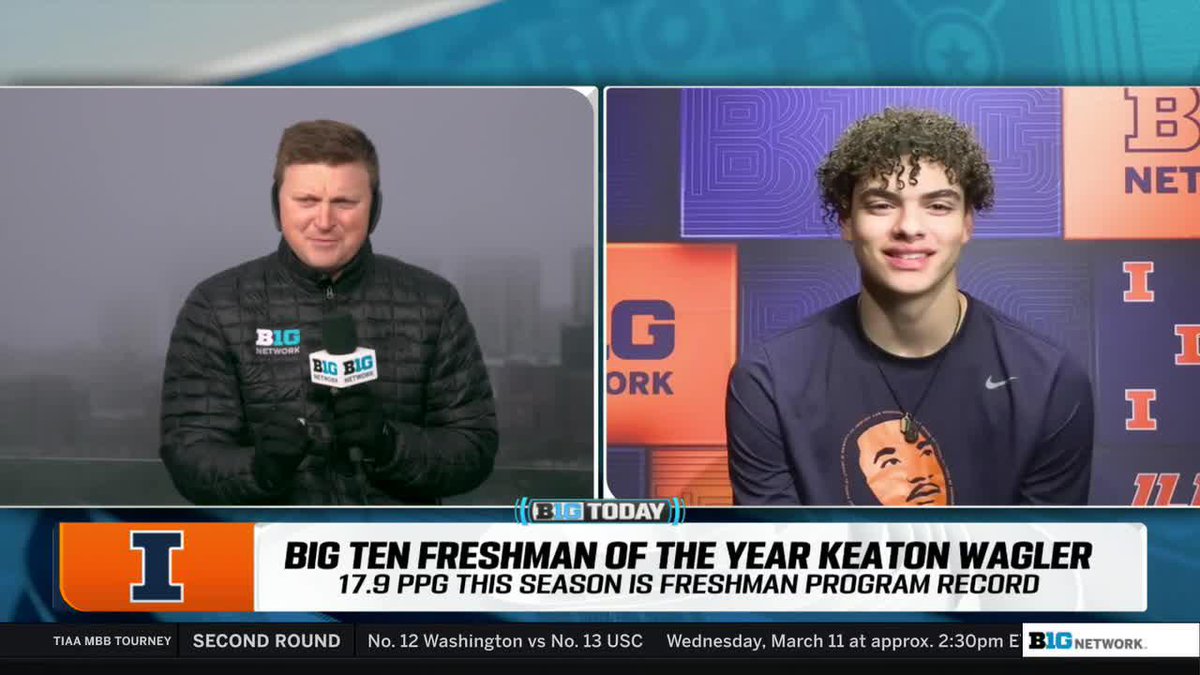 Keaton Wagler is your 2026 Big Ten Conference Freshman of the Year 🏆 Hear from Illinois Men's Basketball's star freshman after earning the honor 👇 #B1GToday