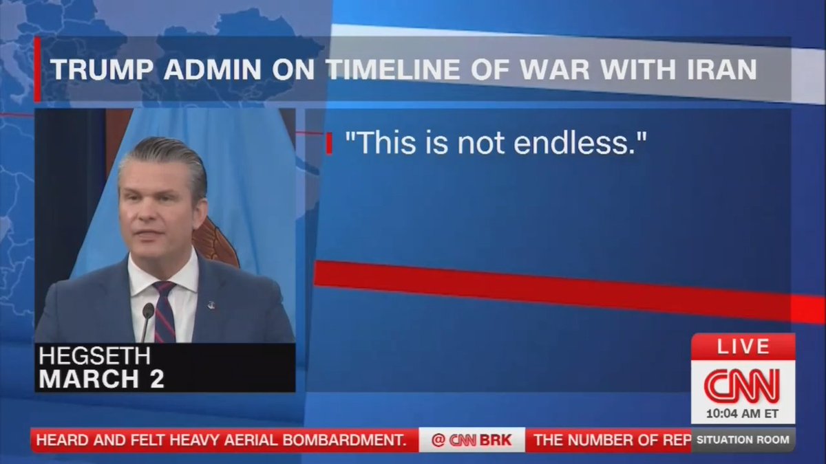 CNN airs compilation of the Trump administration's shifting timeline in Iran