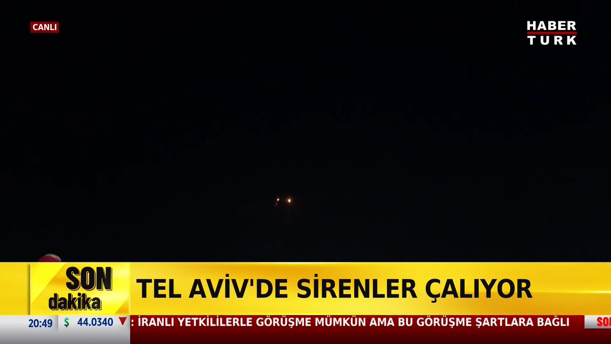 #SONDAKİKA - İran'dan İsrail'e yeni misilleme dalgası. İran füzeleri Tel Aviv semalarında: Tel Aviv'de sirenler çalıyor.