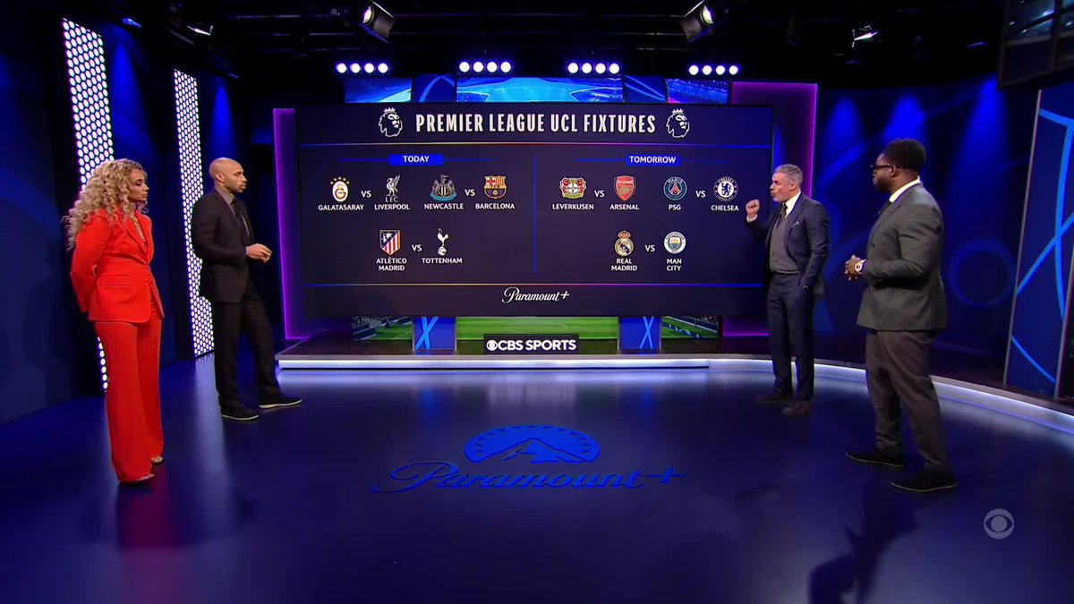 "The Premier League still have to prove that they're the dominant league in terms of winning the Champions League... not just dominating the league phase." Jamie Carragher, Thierry Henry and Micah Richards discuss the record SIX English teams competing in the KO round of the #UCL 🏴