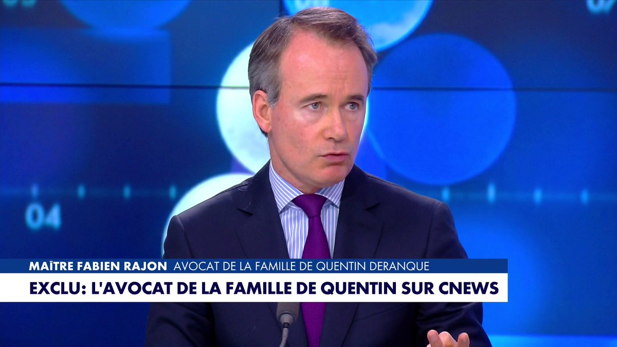 🔴🇫🇷 𝗔𝗟𝗘𝗥𝗧𝗘 𝗜𝗡𝗙𝗢 — « Très clairement, il ne s’agit pas d’une rixe […] On est bel et bien sur un groupe qui a foudroyé Quentin, qui ne lui a laissé aucune chance », affirme Maître Fabien Rajon, avocat de la famille de Quentin Deranque.