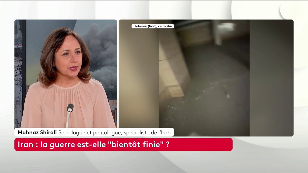 🔴 🗣️ "Le but de cette guerre, c'est de démanteler les centres de répression qui ont massacré les enfants de ce pays, pour que le peuple iranien arrive à prendre son destin politique en main", estime la sociologue Mahnaz Shirali | مهناز شیرالی. Loïc de La Mornais #SurLeTerrain #Canal16