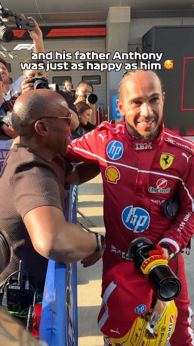 Even after a lifetime of successes, each one means just as much as the last to dad 🥹 #F1 #ChineseGP
