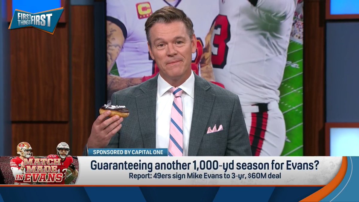 .Wildes finally eats his words about Mike Evans 🍩😅 “I hope you have a sweet and delicious season with the 49ers.”
