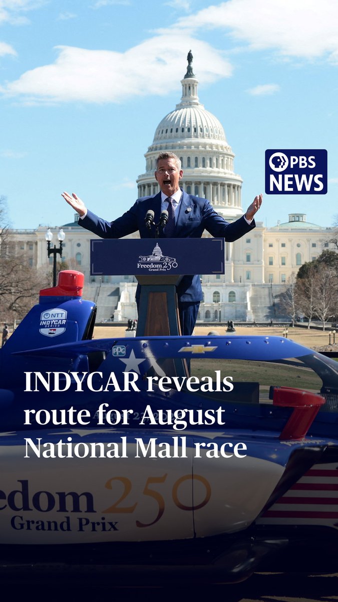Start your engines: The first-ever auto race held on the National Mall will take place in August. Monuments and museums will be the backdrop for the Freedom 250 Grand Prix, part of the NTT INDYCAR Series. Liz Landers has more.