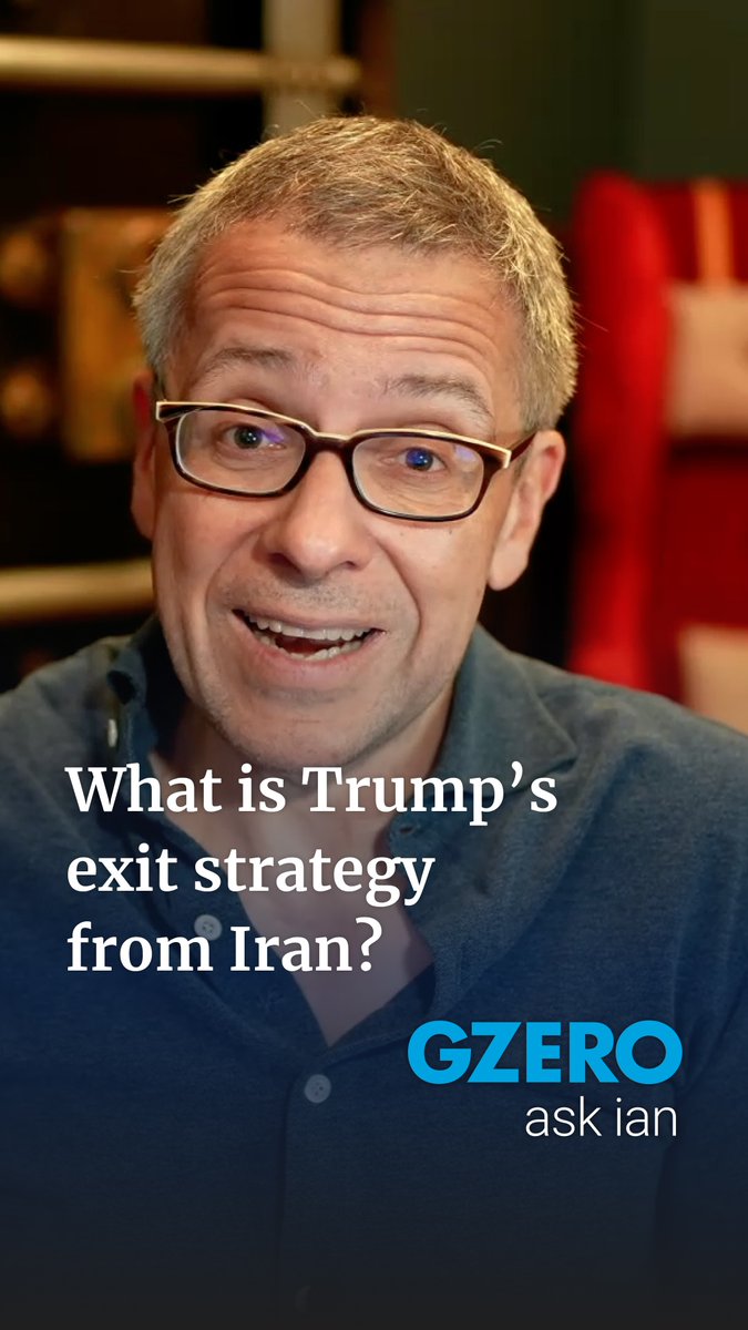 trump is looking for an off-ramp in the war with iran. the israelis drive to keep striking makes the situation difficult. GZERO Media