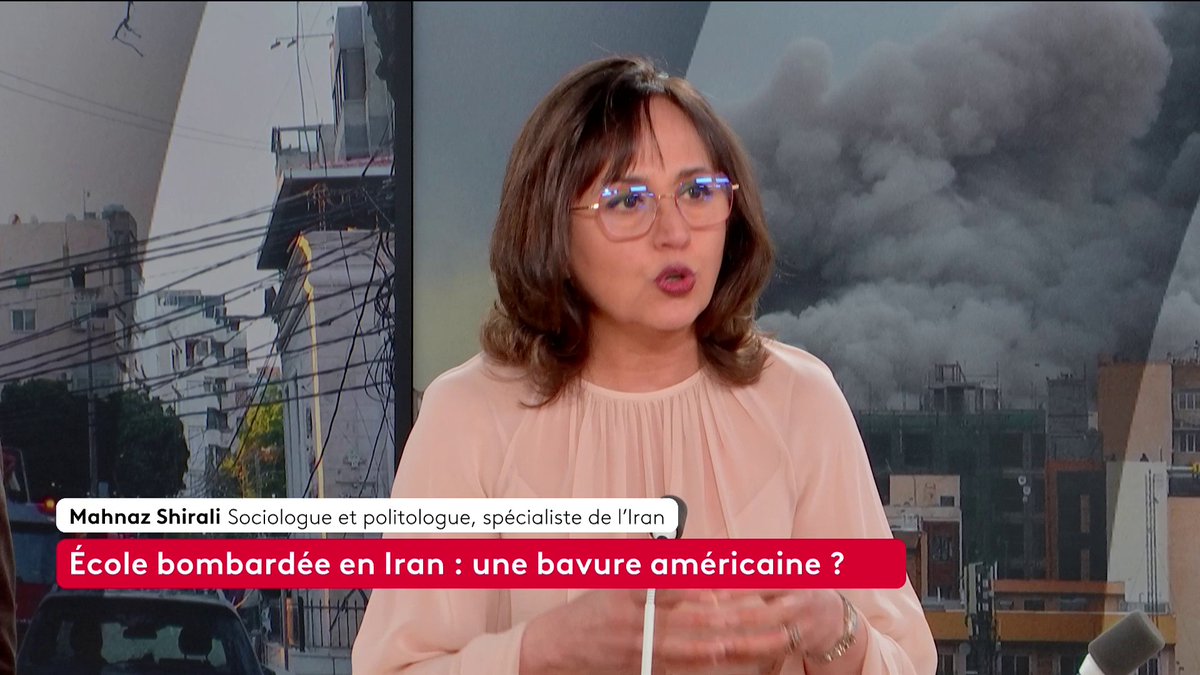 🔴 🗣️ "Pourquoi les dépôts de munitions [iraniens] doivent être mitoyens d'une école primaire ?", s'interroge la sociologue Mahnaz Shirali | مهناز شیرالی. La frappe sur une école iranienne a tué plus de 168 personnes, en majorité des enfants. Loïc de La Mornais #SurLeTerrain #Canal16