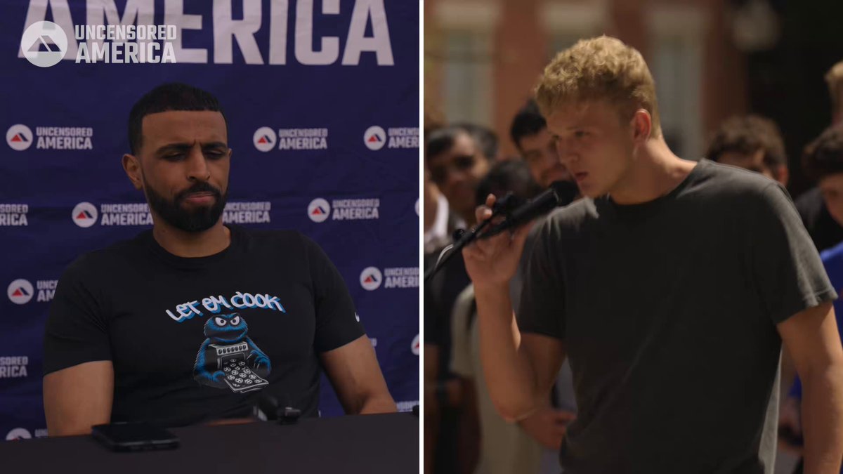 Male feminist gets mad and yells at Myron Gaines during debate on whether “women deserve less.” “Treat people with fucking dignity! Have some fucking respect, bro! They’re humans!”