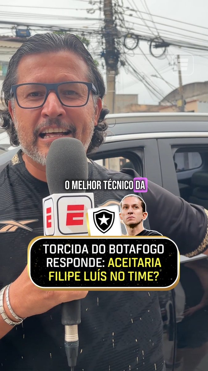 Torcedores do Botafogo respondendo se aceitariam Filipe Luís, ex-Flamengo, como técnico do Alvinegro. 🎥 ESPN Brasil | SportsCenter Brasil