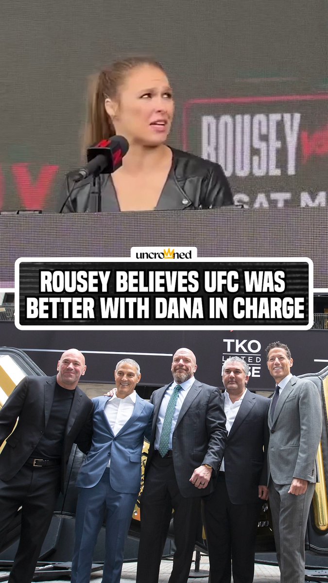 "Once [UFC] moved into the streaming model, it's just not about putting on the best fights possible anymore. Dana is legally beholden to the shareholders and to maximize shareholder value. Unfortunately, now that they've taken the reins of the company away from [Dana White], it's barely recognizable now." - Ronda Rousey