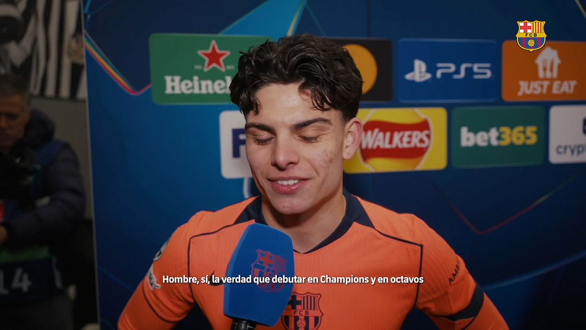 La alegría de Xavi Espart tras debutar con la camiseta del Barça 😍