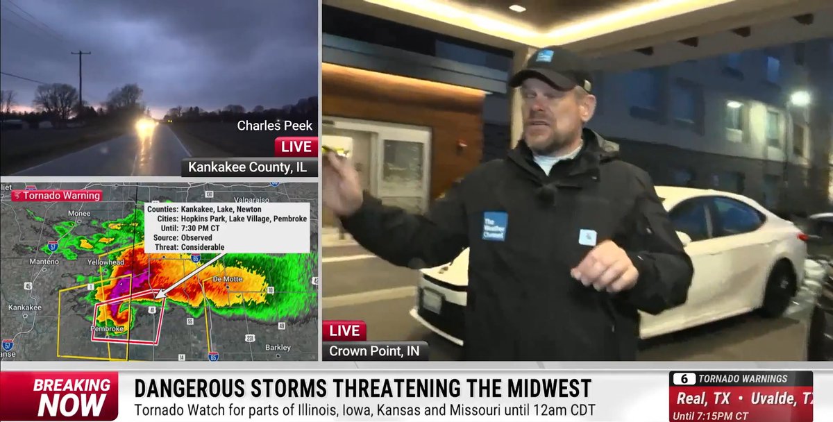 Tornado sirens blare in Crown Point, Indiana