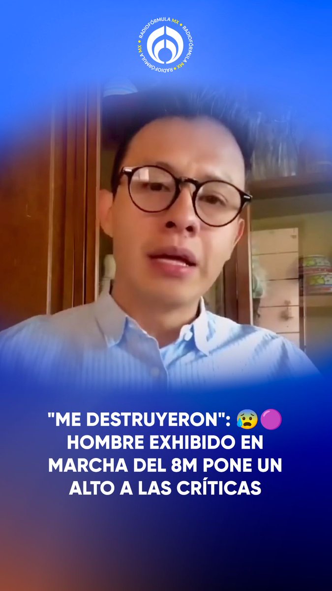 “ME DESTRUYERON”: HOMBRE EXHIBIDO EN MARCHA DEL 8M RESPONDE Un hombre señalado como presunto deudor alimenticio durante la marcha del 8M respondió entre lágrimas tras viralizarse un video donde aparece sin playera mientras es increpado por mujeres
