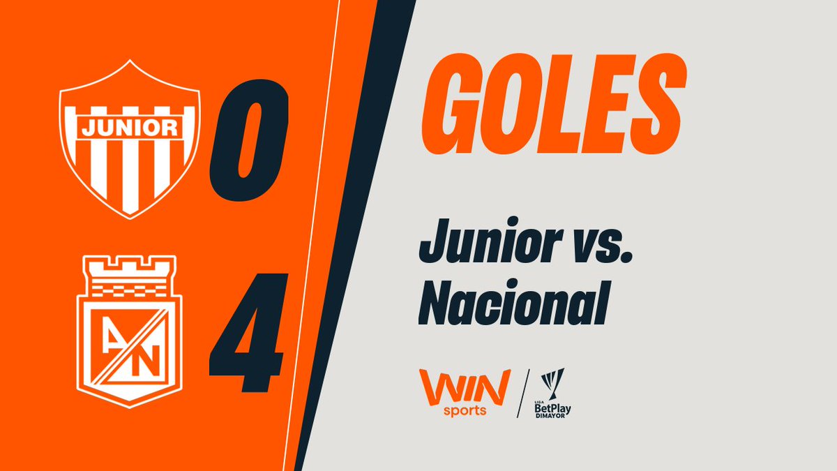 🤩🟢¡EL CONJUNTO ‘VERDOLAGA’ GOLEÓ Y ES EL NUEVO LÍDER! Nacional superó 4 a 0 a Junior en el Romelio Martínez por la décima jornada de #LALIGAxWIN. Los goles fueron de Juan Rengifo, Alfredo Morelos, Dairon Asprilla y Marlos Moreno.
