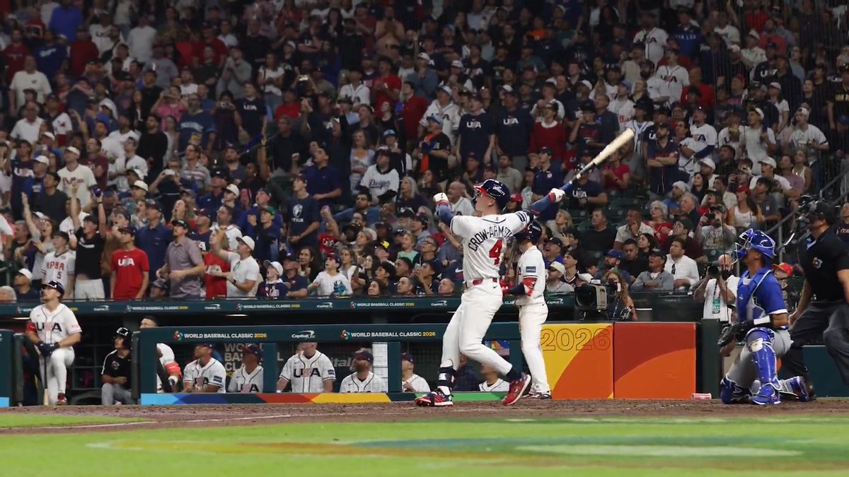 PCA puts a dent in the Team USA deficit 🦅 #WorldBaseballClassic