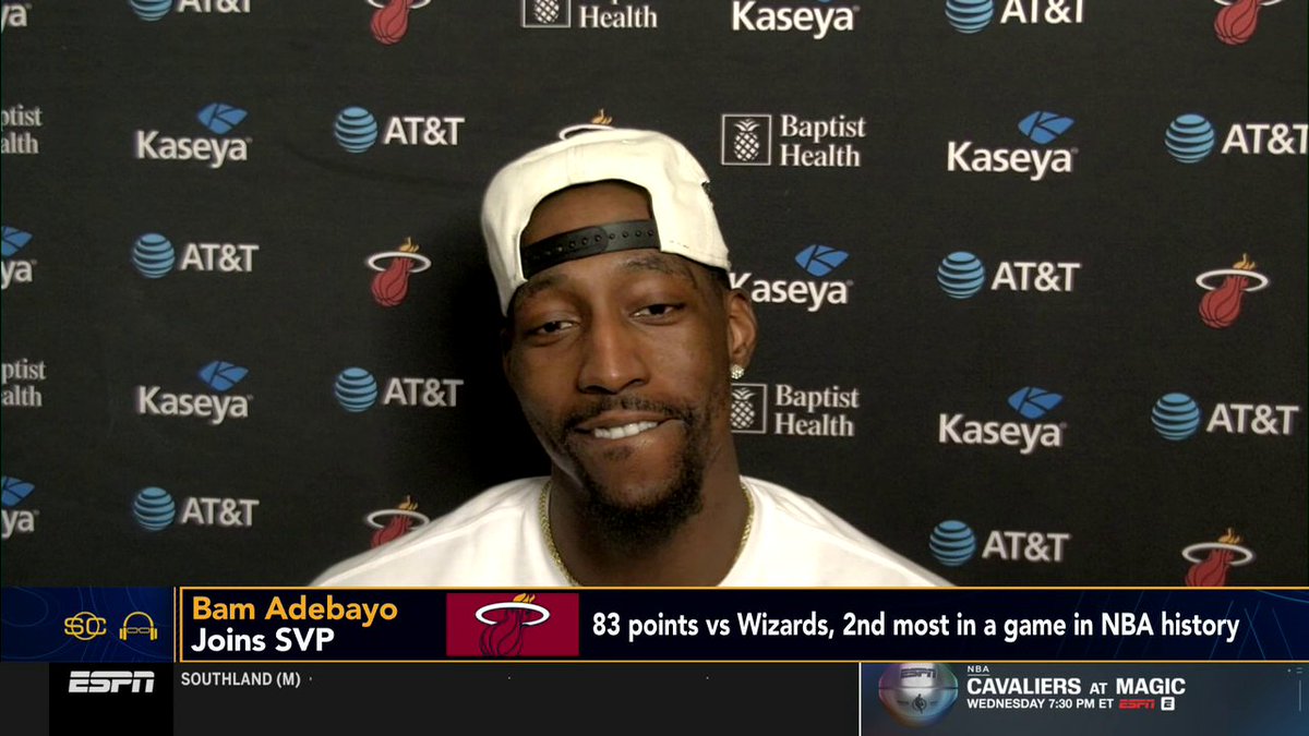Bam Adebayo joins Scott Van Pelt after scoring a historic 8️⃣3️⃣ points 👏