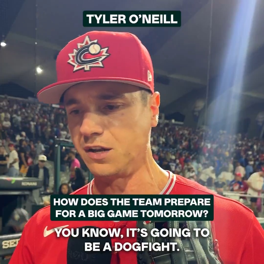Tyler O'Neill and Team Canada have a win-or-go-home game against Team Cuba on the horizon 👀 #WorldBaseballClassic