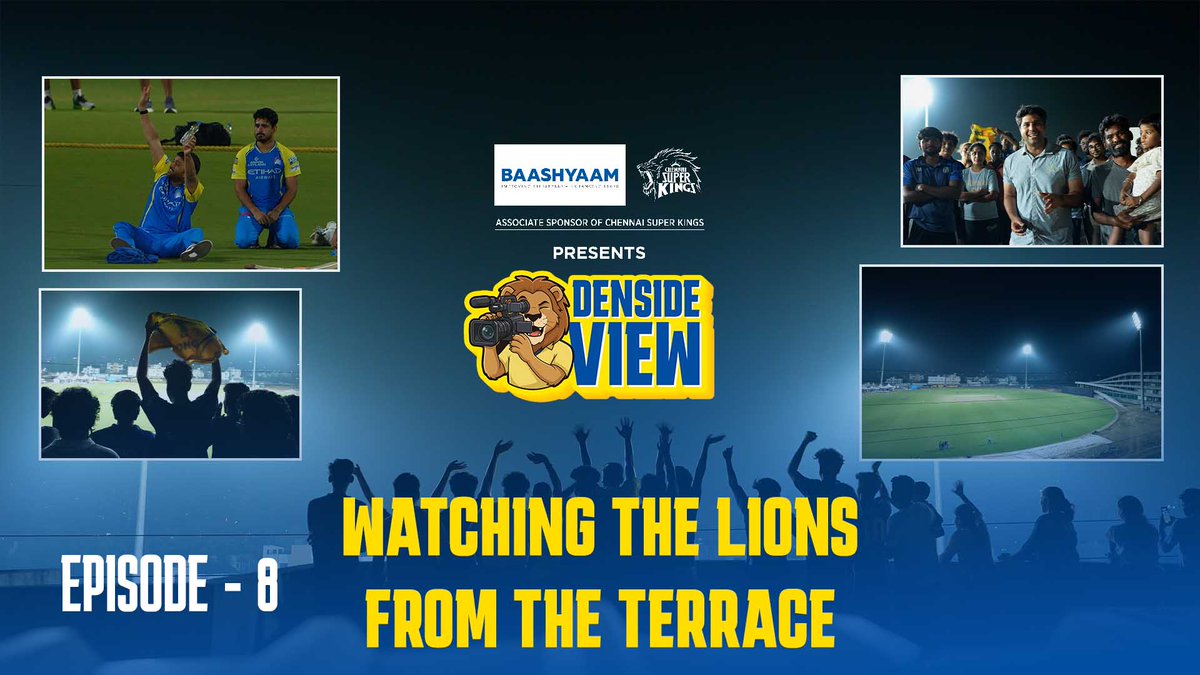 Denside View ❌ Motta Maadi View ✅ Catching up with the Superfans on the terrace, always cheering for the Lions! #DensideView #WhistlePodu