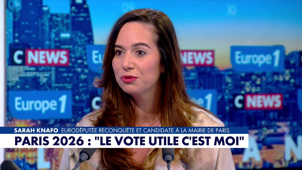 Sarah Knafo, eurodéputée Reconquête et candidate aux élections municipales à Paris, sur les municipales dans #LaGrandeInterview : «Je propose à Rachida Dati que nous battions la gauche ensemble» Toute l'info est à retrouver sur
