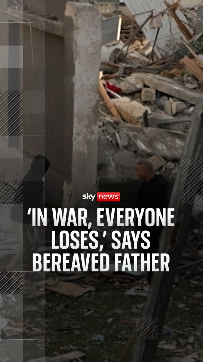 Yitzhak Biton's three children had gone to find shelter beneath a synagogue in Beit Shemesh, Israel, which was hit by an Iranian missile. Biton lost three of his children, including his son, who was celebrating his 17th birthday on the day of the strike. Diana Magnay reports. 🔗