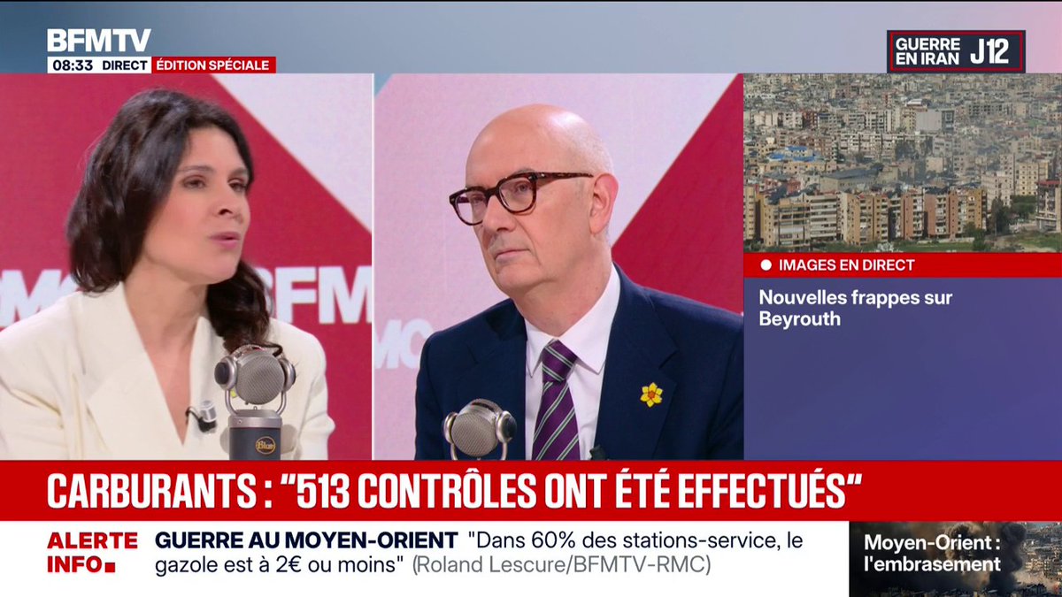 💬 Hausse des prix du carburant: "513 contrôles ont été effectués" dans les stations-service ➡️ Roland Lescure, ministre de l'Economie et des Finances