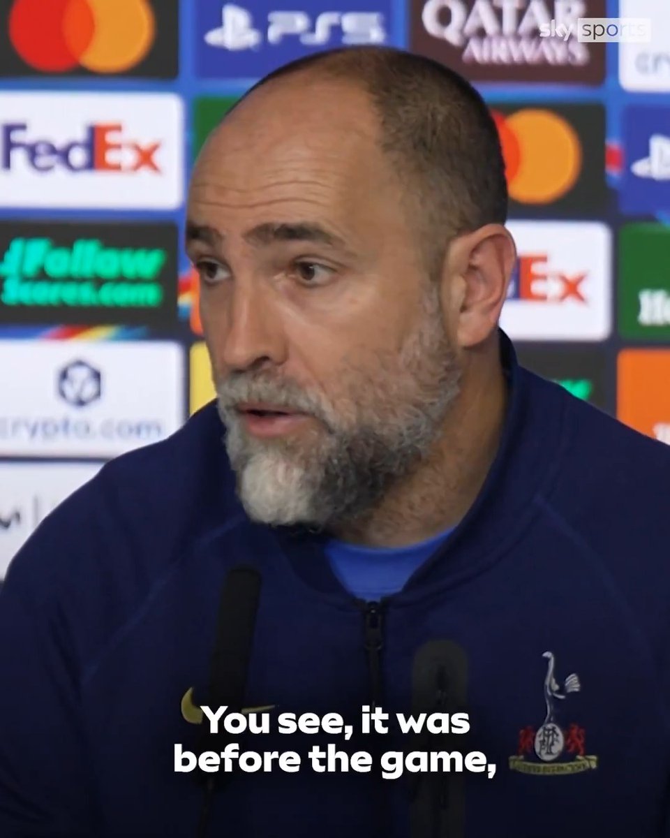 'Before the game, it was the right decision.' Igor Tudor on starting Antonin Kinsky in Tottenham Hotspur's 5-2 defeat to Atletico Madrid in the Champions League 🧤