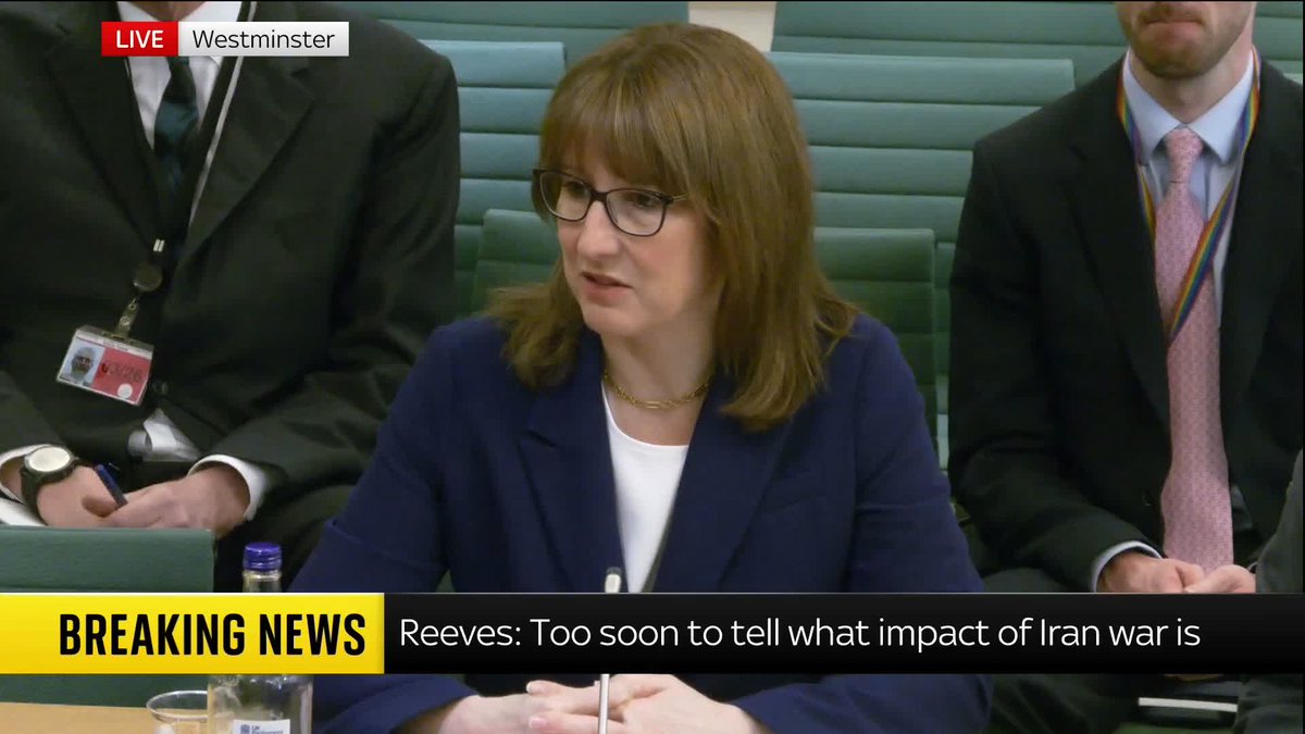 "The UK is willing to play its part in using those reserves to put downward pressure on oil prices." Chancellor Rachel Reeves says the government is working with allies in the G7 and the Gulf to de-escalate tensions in the Strait of Hormuz. 📺 Sky 501
