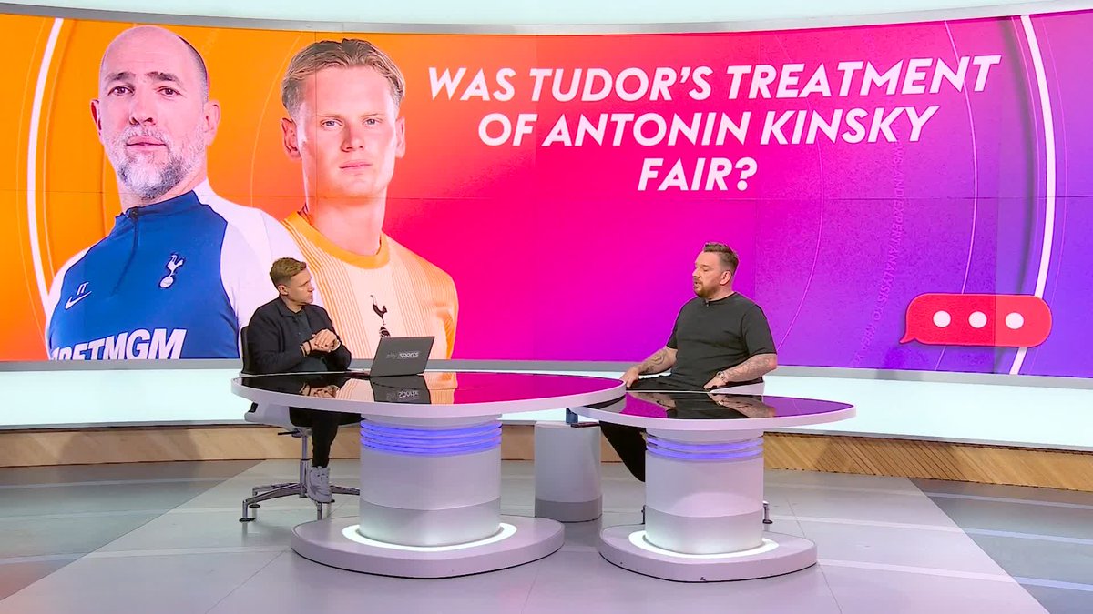 🗣️ "His man-management skills are terrible" Jamie O'Hara reacts to Igor Tudor substituting 22-year-old goalkeeper Antonín Kinský in the 17th minute of Spurs' Champions League defeat to Atletico Madrid.