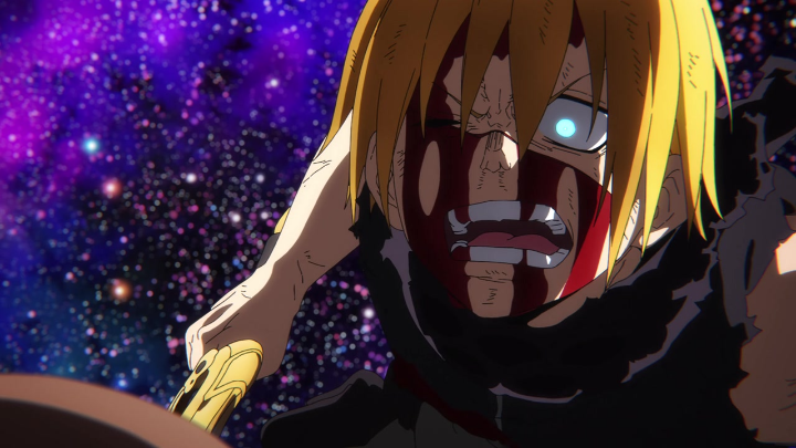 Le coup de boule à la fin… il est gratuit non ? Via : Arthur vs Dragon dans Fire Force Saison 3