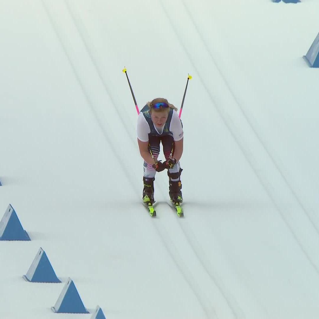 GOLDEN BREAKTHROUGH FOR SYDNEY PETERSON! A 2.6 second statement in the 10km standing. 🥇🇺🇸