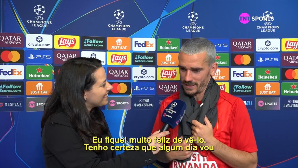 Griezmann, sobre Filipe Luís: “A verdade é que eu gosto muito das ideias do Filipe, sua ambição de futebol… Seguramente algum dia nos encontraremos.” 🎥 TNT Sports BR