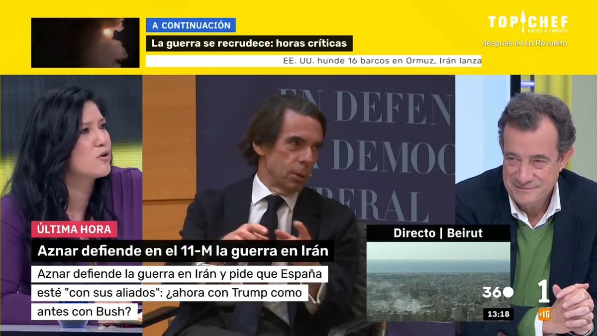 ¿José María Aznar se posiciona con la guerra? ¡Obvio! No hay ninguna sorpresa. Pero a lo mejor un #11M como hoy de lo que deberíamos hablar es de que este señor debería responder ante la justicia por sus crímenes de guerra.