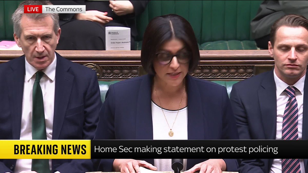 "This context creates clear challenges for the police." Home Secretary Shabana Mahmood explains the government's reasoning behind the decision to ban a pro-Iranian march and counter-protests in London this weekend. 📺 Sky 501, Virgin 602, Freeview 233
