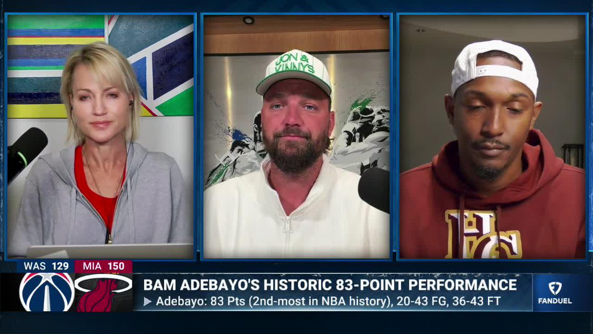 "If you are a true Kobe Bryant fan, and you respect Kobe Bryant, you know that Kobe Bryant relentlessly hunted records and history." 🗣️ Lou Williams says Bam Adebayo's 83-point performance shows how NBA records are meant to be broken 🗣️ Michelle Beadle | Chandler Parsons