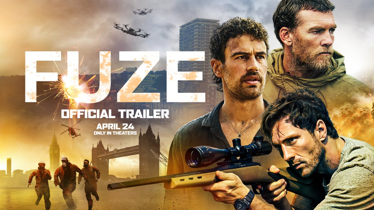 The official trailer for ‘FUZE’ has been released. Starring Aaron Taylor-Johnson, Theo James, Gugu Mbatha-Raw, and Sam Worthington. In theaters April 24.
