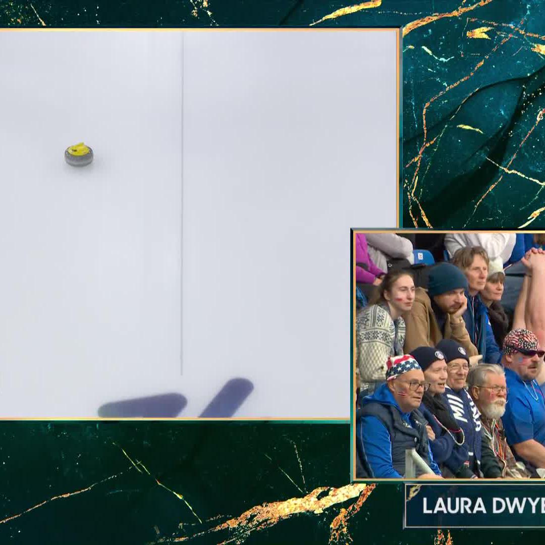 We've got a GAME. Team USA storms back with 4 points in the 6th end for the 9-7 lead! 📺 Mixed Doubles Curling Bronze Medal Game (USA vs. Latvia) | Peacock & USA Network