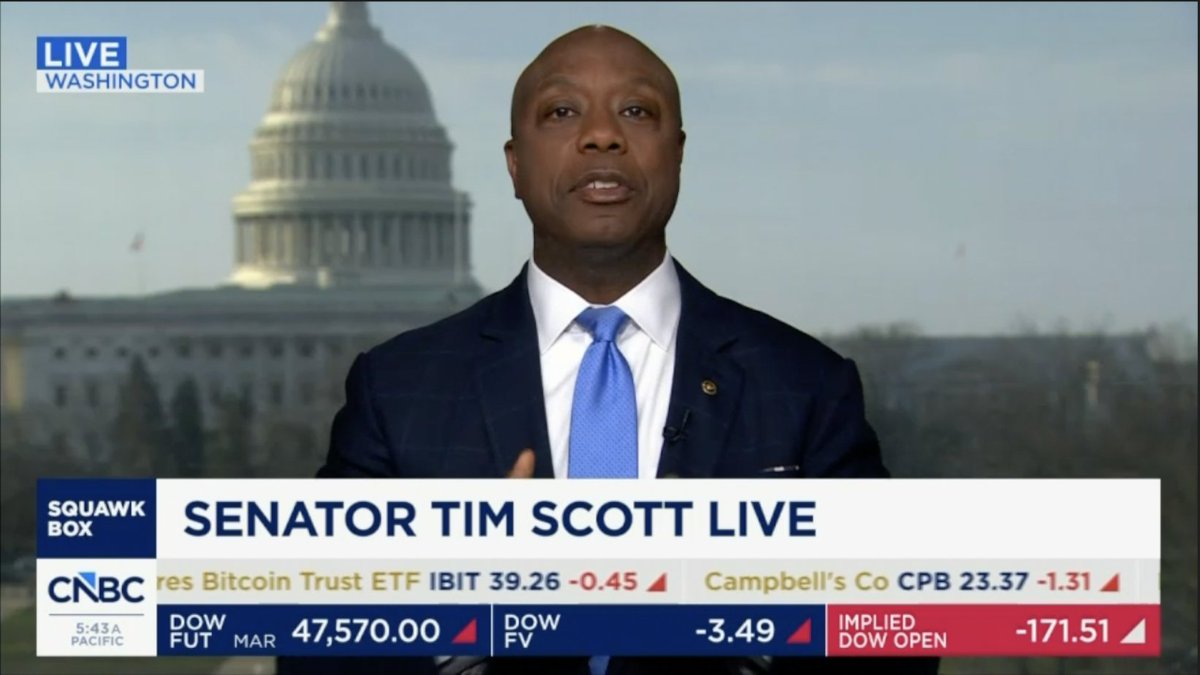 THANK YOU Senator Tim Scott! 🔥🔥🔥 "I think the talking filibuster would actually improve comity in our chamber and require us to be present. That might pull some Democrats off the sidelines and get them to vote for this bill. Because at the end of the day, this is about voter integrity, and every demographic in the country, Joe, supports it. Why not do common sense? Make America proud!"