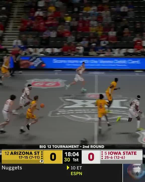 Yeah you might be smooth, but you're not Milan Momcilovic spin move smooth 🤌 #Big12MBB | 📺 ESPN