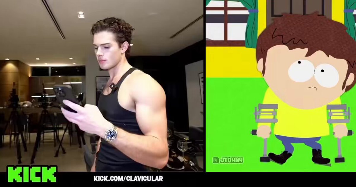 Ed Matthews pulled up to Clavicular’s stream last night looking like prime Jimmy from SouthPark 💀