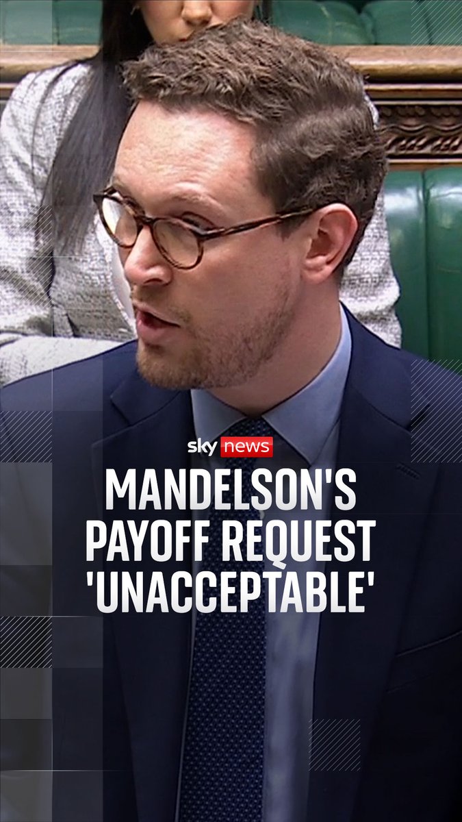 The chief Secretary to the prime minister updated the Commons about the Mandelson files on Wednesday afternoon. Lord Mandelson asked for over half a million pounds as a severance payment when he was sacked last year - receiving £75,000 instead. Latest ➡️