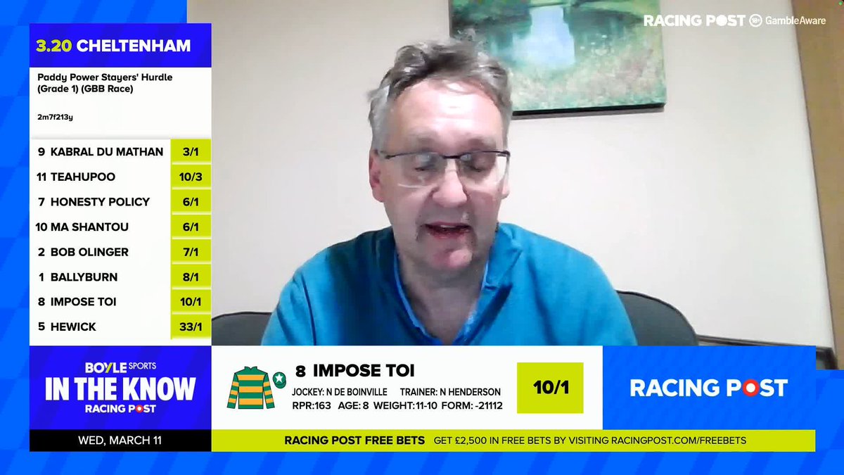 "Ground is the most overrated factor in horse racing in my opinion" Tom Segal isn't concerned with the ground for BALLYBURN (8-1) in the Stayers' Hurdle and thinks he'll win the Stayers' Hurdle with a "bit to spare" 😮👀 In The Know with BOYLE Sports 🏇 18+ #GambleAware