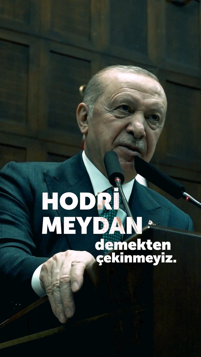 Bizim hiçbir ülkenin egemenliğinde, topraklarında gözümüz yok. Ama topraklarımıza göz diken, egemenliğimize kasteden ve dahi macera arayan olursa hodri meydan demekten çekinmeyiz.